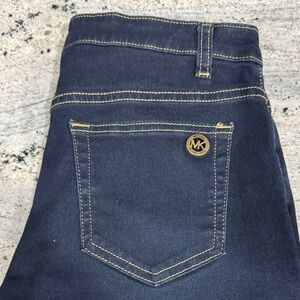 Michael Kors Dark Blue Jeans with Gold Stitching